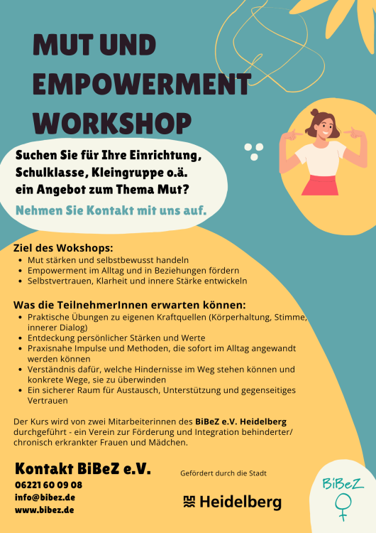Mut und Empowerment Schulung Flyer allgemein